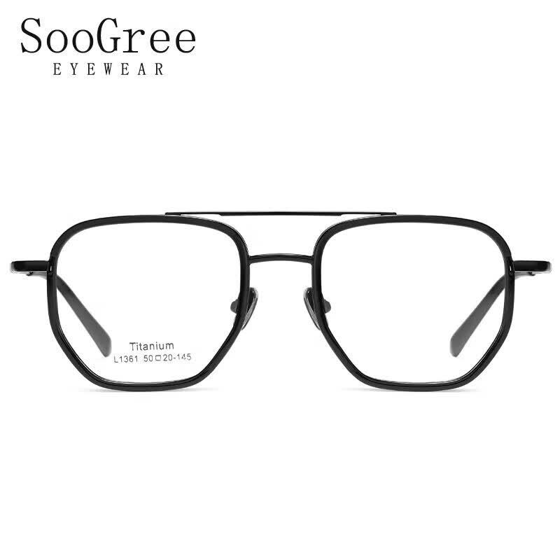 SooGree Men's Ultralight Titanium Anti-Blue Light Eyeglasses Frame