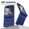 For Motorola Razr 60 Ultra Case with Hinge Protection, Built-in Screen Protector Shockproof All-Inclusive Phone Cover-Blue