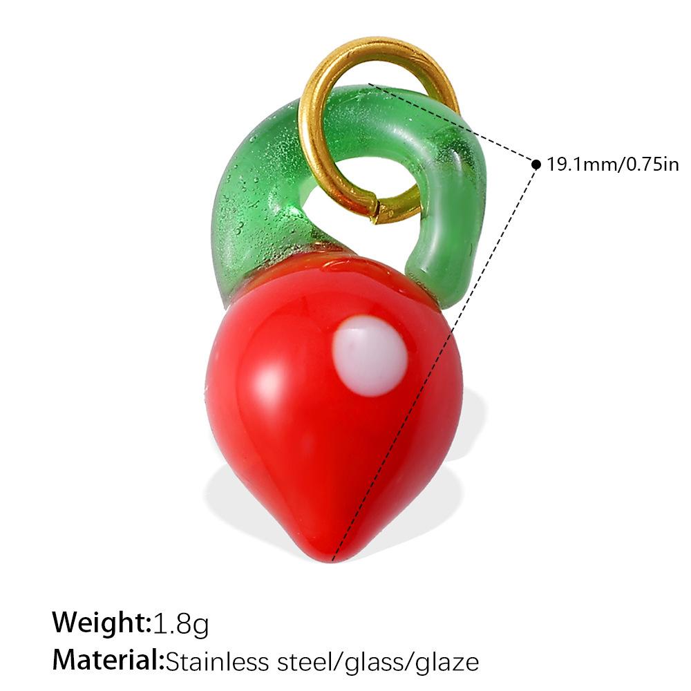 Fresh and Cute DIY Watermelon Grape Fruit Pendant Exquisite Small Glass Pendant Accessories Collection