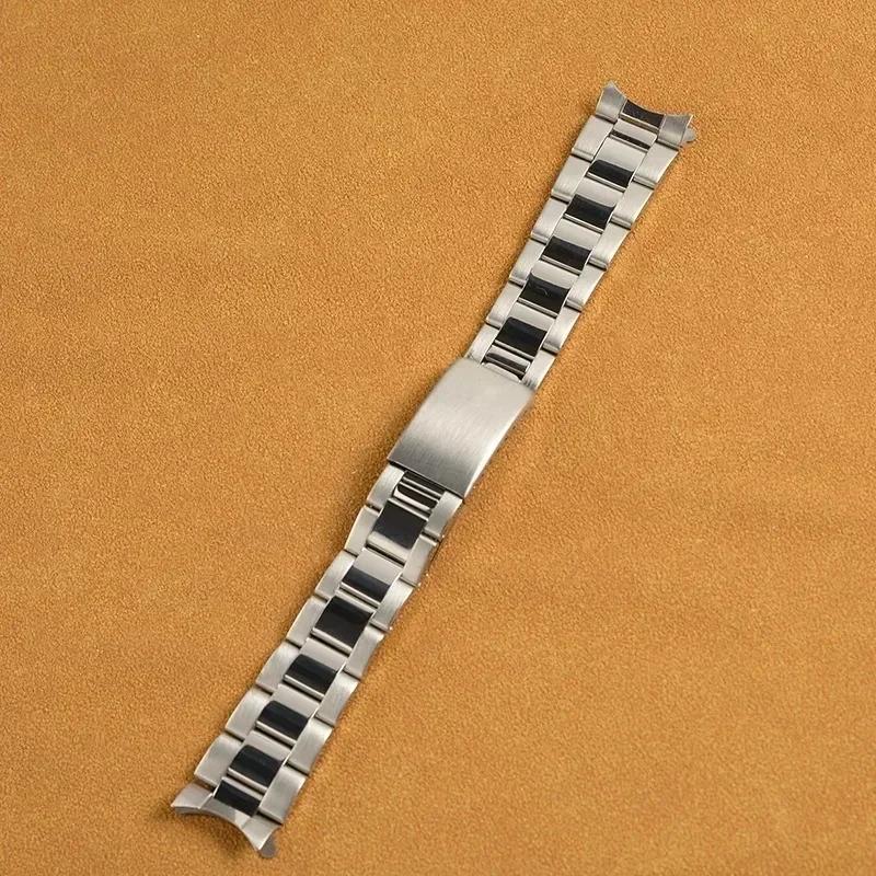 316L Brushed Stainless Steel Watch Bands 18mm 19mm 20mm Oyster Vintage Watch Strap Bracelet Fit For Rolex Watch 18mm