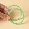2Pcs/Set Imitation Natural Jade Solid Color Jingle Bangles Vintage Palace Simple Glass Bracelet Chinese Style Ancient Jewelry