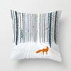 Cute Cartoon Fox Animal Print Pattern Cushion Cover Home Living Room Sofa Decor Square Polyester Throw Pillow X