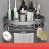 MDNG Drill-Free Gunmetal Grey Bathroom Corner Shelf