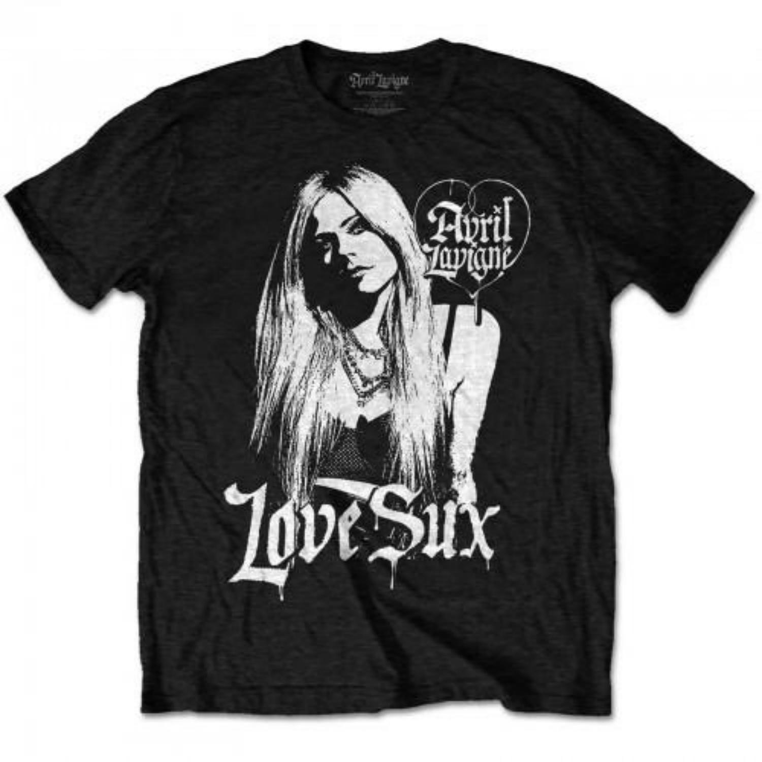 Avril Lavigne Unisex Adult Love Sux Cotton T-Shirt S разноцветный
