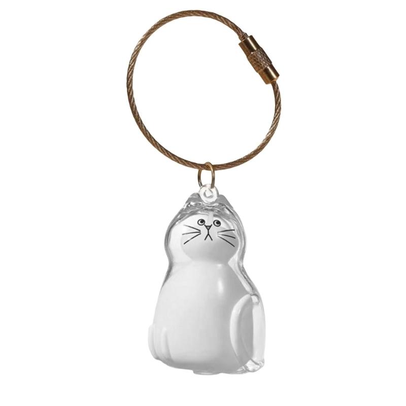 Acrylic Pet Hair Keepsakes Display Box With Rope Cats Furs Collectible Storage Container Keychain Pendant Home Decors