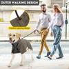 Thickened British Style Luxury Designer Dog Clothes High-neck Fashionable Plaid Dog Jacket with Leash Hook Large Dogs Dresses