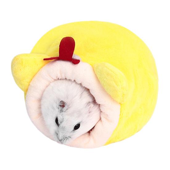Hamster Cave Bed Cute Animal Design Pets Mini House Cozy Winter Sleeping Nest Warm