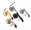 Aluminum Wooden Door Knob Lock Easy Installation Privacy Door Handles With Lock Cylinder Turn Button Door Lever Handle Set
