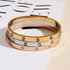Fashionable Exaggerated Bracelet Open Oval Ten Zircon Solid Bracelet Fashion New Style