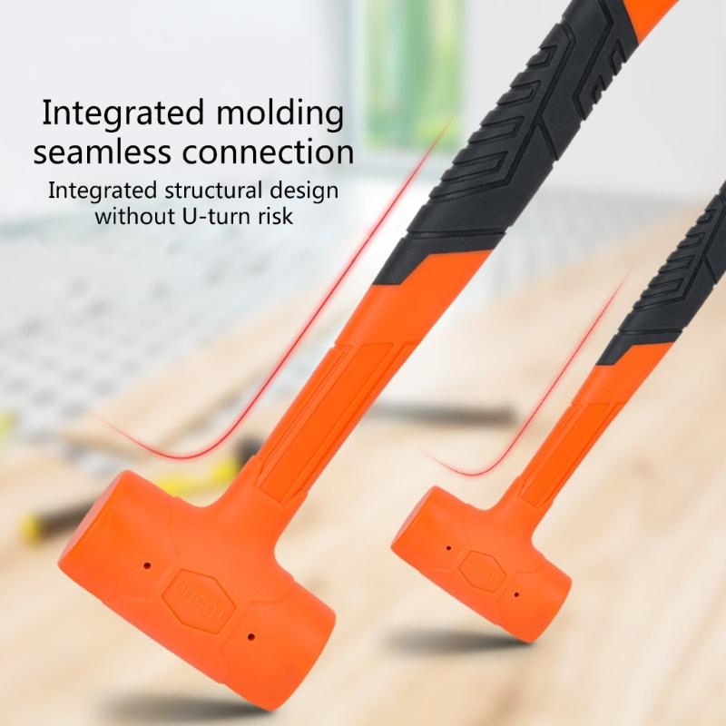Double Headed Rubber Hammer Detachable Round Head Nonslip Handle Hand DIY Tool Installation Hammer For Woodworking