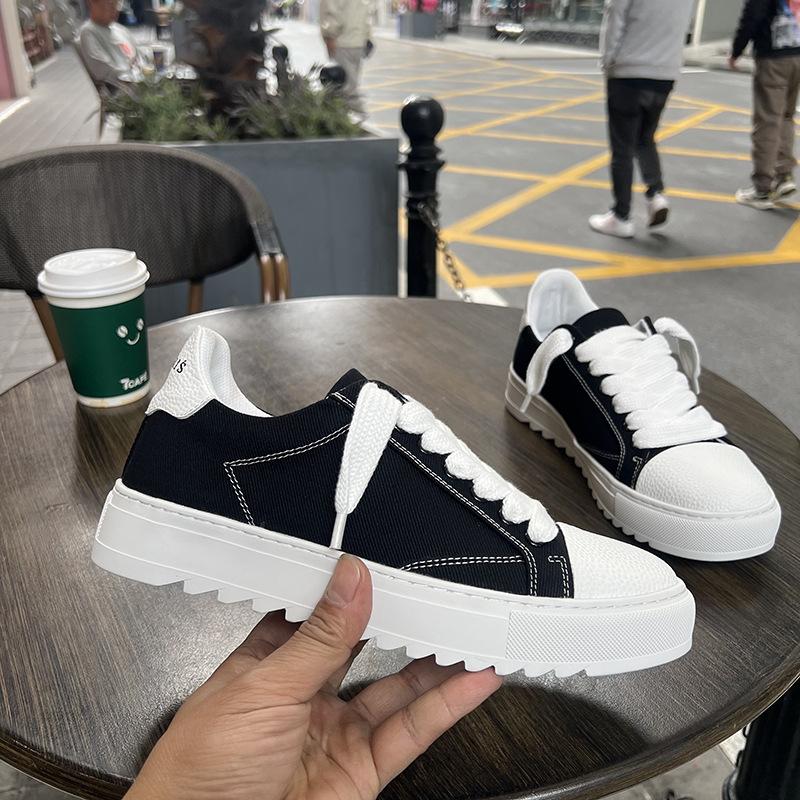 Baskets pour Hommes Chaussures en Toile Peintes à la Main Tendance Mode Chaussures de Skateboard Personnalisées