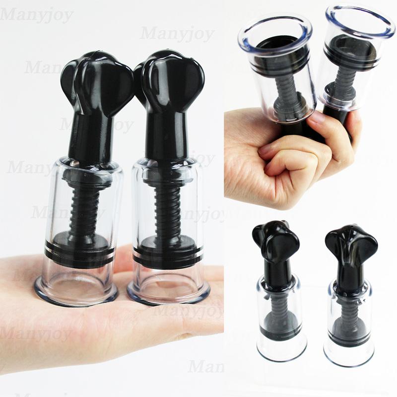 2 Stück Brustwarzensauger in 2 Größen, sexy Brustmassage-Clip, Verbesserung, Vakuumpumpe, Saugnapf, Brustvergrößerer, Sexspielzeug für Erwachsene