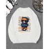 Men'S Stylish Bear Graphic Casual Round-Neck Sweatshirt