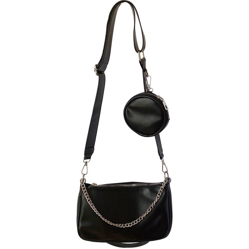 Women's Bag Shoulder Bags New Fashion Earphone Bags Leisure Versatile Black Chain Bags Korean Trend Outdoor Crossbody Bags