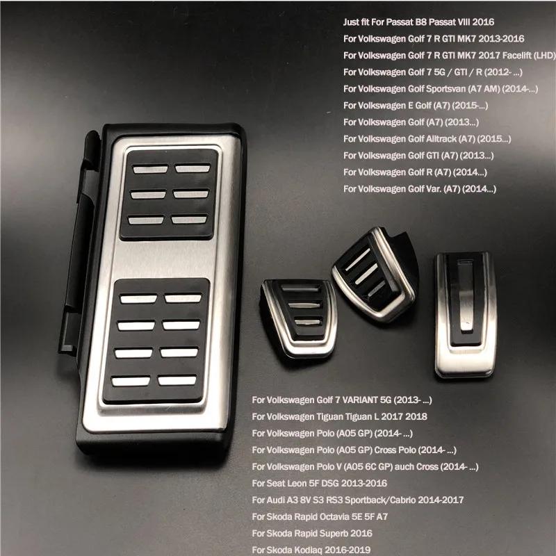 Car Pedals For Skoda KAMIQ Combi SCALA Octavia Rapid Superb Karoq Kodiaq 2017 - 2020 LHD AT MT Pedal Pad Cover