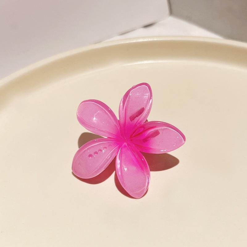 Dopamine Gradient Egg Flower Acrylic Hair Claws for Women Premium Partysu Accessories Headdress Charms Small Bang Duckbill Clips