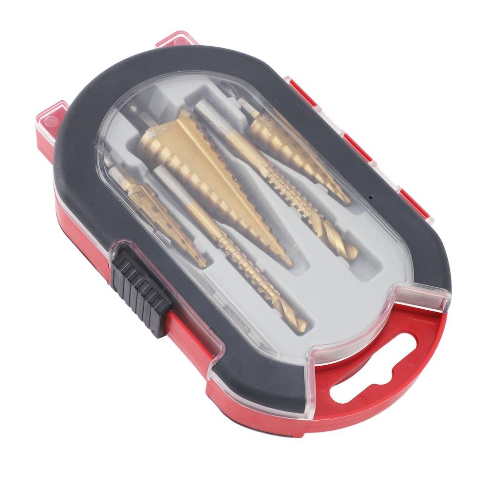 6pcs High Speed Steel Step Drill Bit Set 4-32mm High Speed Steel Bits  Woodworking