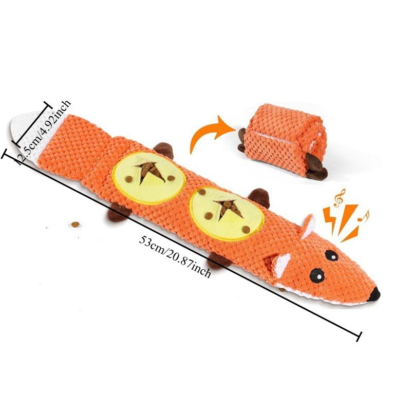 Dog Puzzle Feeder Interactive Resistant Foldable Puppy Toy Plush Sound Squeak Puppy Toys for Small Medium Dogs Pet Supplies