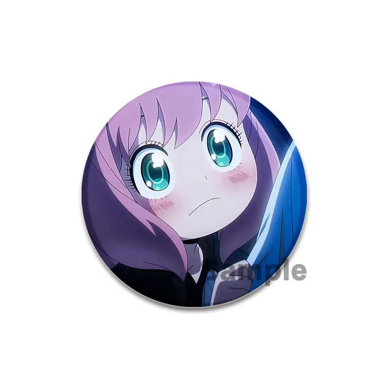 32/44/58mm SPY X FAMILY Enamel Pin Cute Anime Brooches Anya Forger Cute Head Lapel Pins Cartoon Badge Backpack Hat Jewelry Accessories Gift