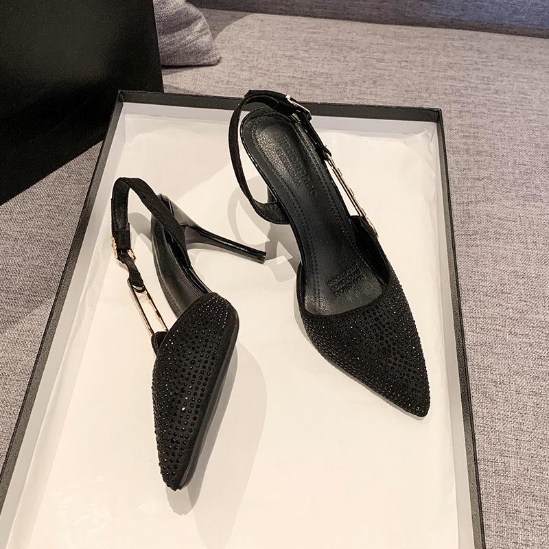 Fashion Pointed High Heels Party Dress Rhinestone Sandals Women 2025 Fashion Designer Sexy Luxury Elegant Office Gladiator Women Pumps