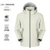 Mens 3-in-1 Waterproof Windproof Outdoor Hardshell Jacket With Removable Down Insulated Fleece Liner Hiking Climbing Skiing