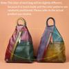2025 Retro Damen Echtleder Handtasche & Rucksack - Vielseitig, Neues farbabgeriebenes Design