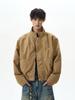 Unisex Retro Bomber Jacket with Stand Collar - Spring & Autumn Boxy Barn Style
