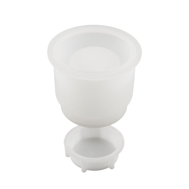 

DIY Epoxy Resin Mould Silicone Jar Mold with Lid Jewelry Box Candle Holder Mould DIY Supplies Candle Holder Moulds small