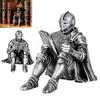 Sophisticated Shelf Decor Medieval Knight Book Nook Statue, 3D Printed Armored Reading Bookend Figurine, Statue Retro Gothic Bookshelf Ornament