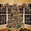 With LED Lights Led Christmas Tree Garland Hanging Christmas Ribbon  Party Supplies