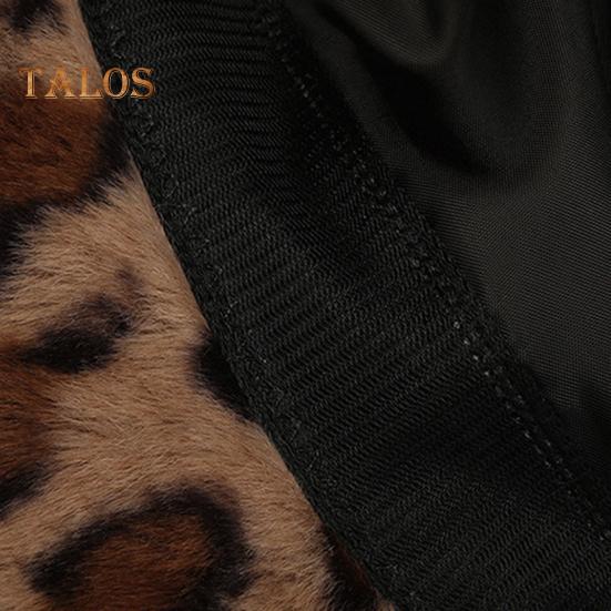 Women Winter Hat Flat Dome Leopard Print Basin Hat Thickened Warm Plush Bucket Hat Warm Knit Outdoor Hat