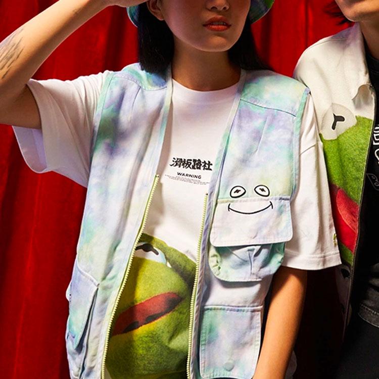 Li-Ning Disney Cartoon Print Loose T-Shirt Unisex Tops White AHSR849-1