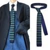 Teens Knit Necktie Women British Style Striped Necktie Uniform Self Tie Necktie
