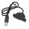USB 2.0 To SATA Cable Hot Swapping Plug and Play USB To 7 Plus 6 Pin Slimline SATA Adapter Cord for Laptop CD DVD ROM