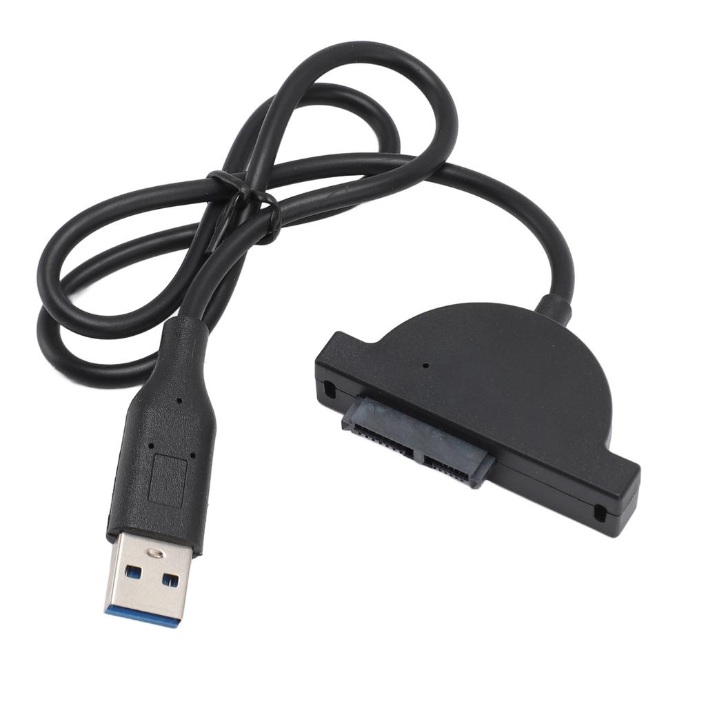 USB 2.0 To SATA Cable Hot Swapping Plug and Play USB To 7 Plus 6 Pin Slimline SATA Adapter Cord for Laptop CD DVD ROM