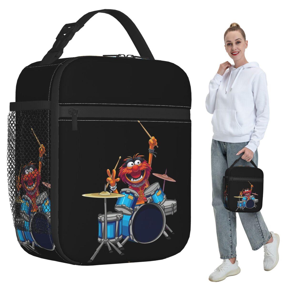 Animal Drummer The Muppets Show Insulated Lunch Bag for Kids School Cooler Thermal Food Box Tote Portable Lunch Boxes Container One Size