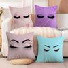 Abstract Painting Beauty Makeup Eyes Pillow Case DoubleSided Printing Short Plush Sofa Cushion Cover Bedroom Bedside Pillow