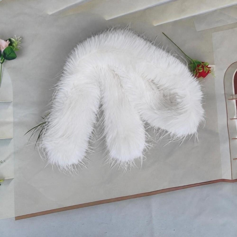 Fluffy Thick Tassels Plush Scarf Thicken Warm Neck Warmer Scarf Faux Fox Fur Scarf  Daily Wear