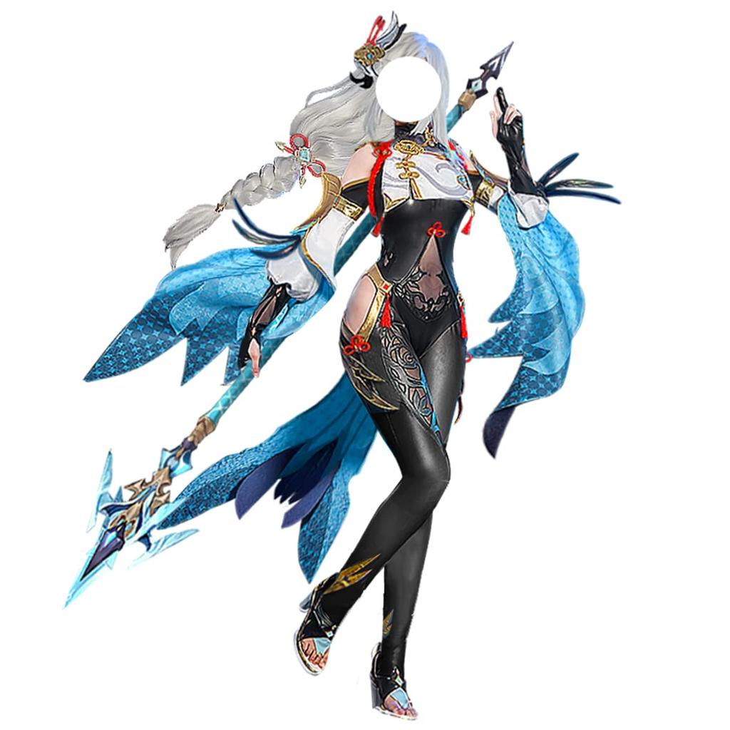 NSPSTT Genshin Ritsuki Shinkaku Cosplay with Solitary Sorrow Shinkaku Cosplay Genshin Style Shinkaku Shinkaku with Wig Genshin Impact Shuukaku Chapter