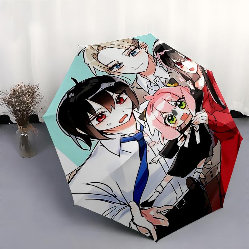 1pc Anime Characters Umbrella, Automatic Opening, Foldable Design, Iron Frame, Outdoor Use, Festival Gift, Suitable for Fans, Travel, Daily Use, Great