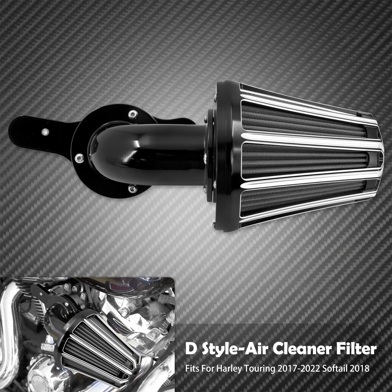 

Motorcycle Air Cleaner Intake Filter Kit Black For Harley Touring Street Road Glide Sportster XL883 1200 72 48 Dyna Softail Slim Air Cleaner D