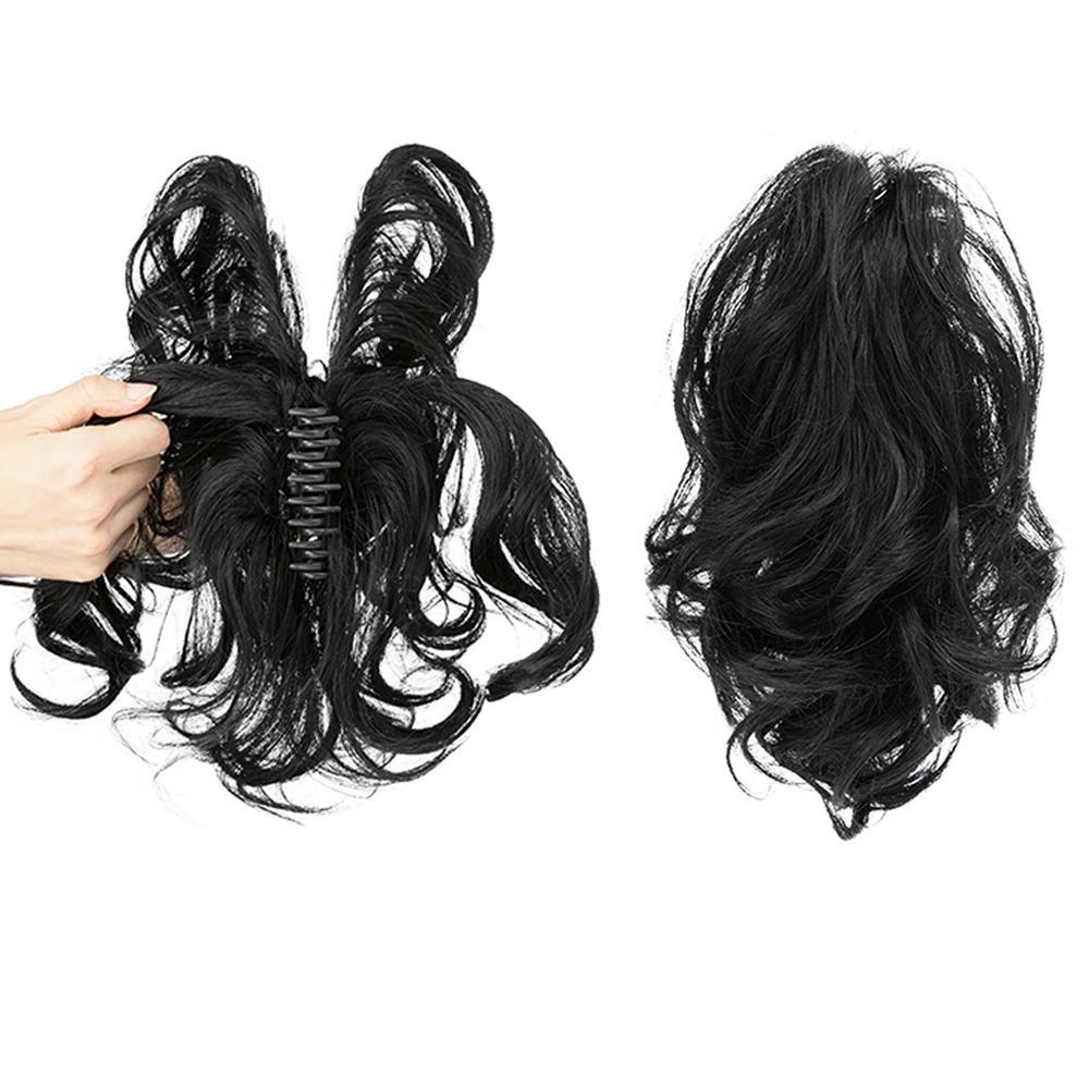 Ladies' ponytail short roll wig styling clip