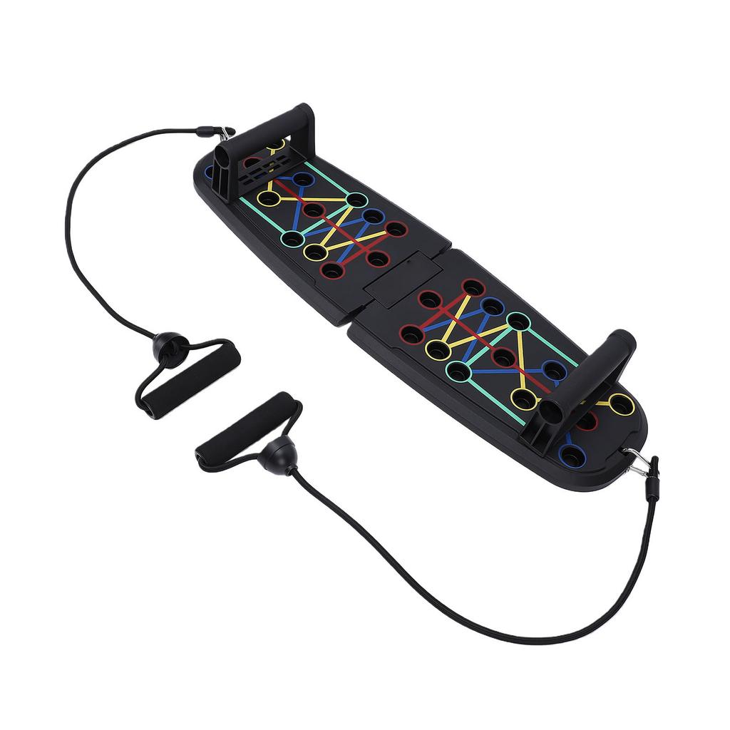 Push Up Board 12 Training Modes Non Slip Foldable Pushup Stand Board Exercise Equipment Black Push Up Board Set with