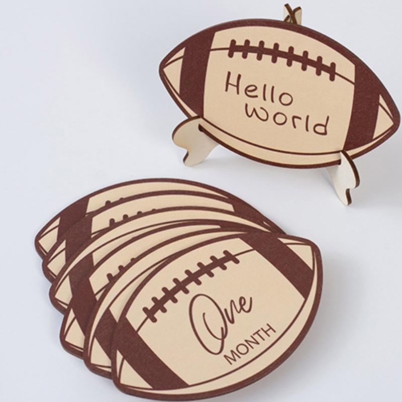Baby Monthly Milestones Marker Discs Set with Stand and Bag Photo Props Baby Announcement Sign Gift for Infant Boy Girl