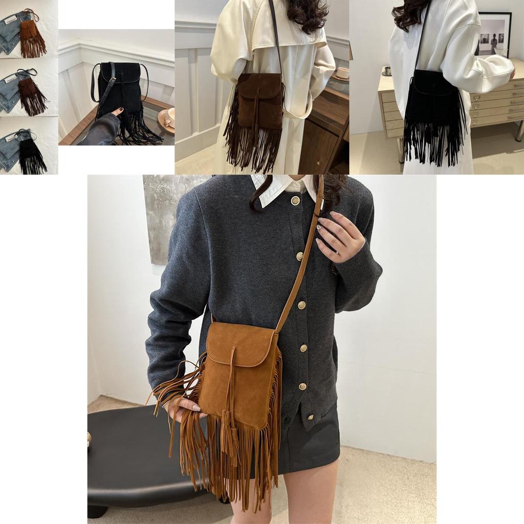 Chic 2024 Vintage Commute Fashion Handbag With Eye-catching Fringe Details