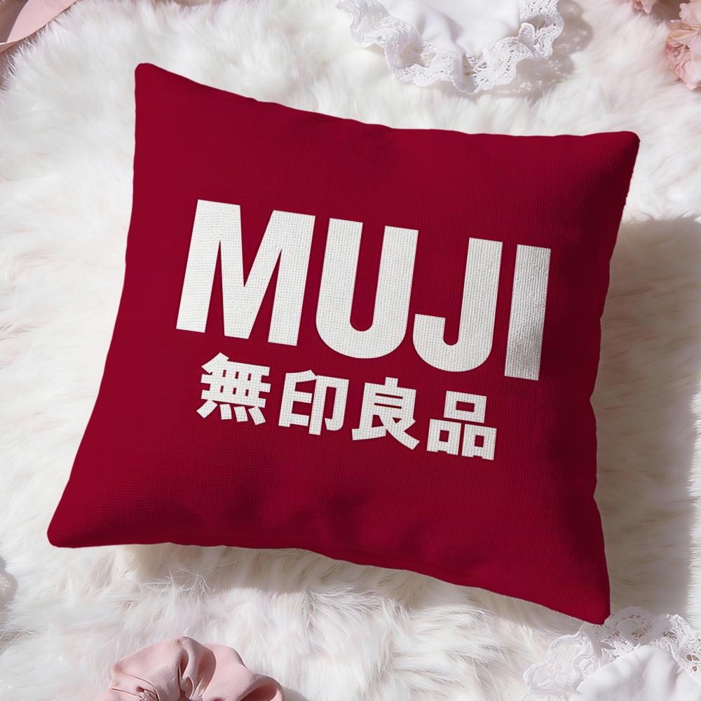 classic brand m-MUJI Cushion Cover Premium Comfort Reversible Pillow Cove -Two in One Design for Any Room & Car Interior
