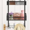 Over-Door Storage with Hooks and Baskets Compact for Pantry, Bedroom