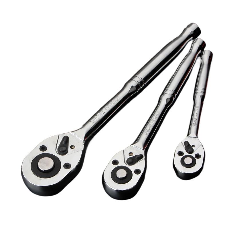 Sale 1/4'' Drive 24-tooth Full Polish Ratchet Set Premium Chrome Vanadium Steel Construction Plated Finish