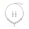 Bridal Dress Personality Pearl Necklace Earrings Set Femininity Alloy Droplet Shape