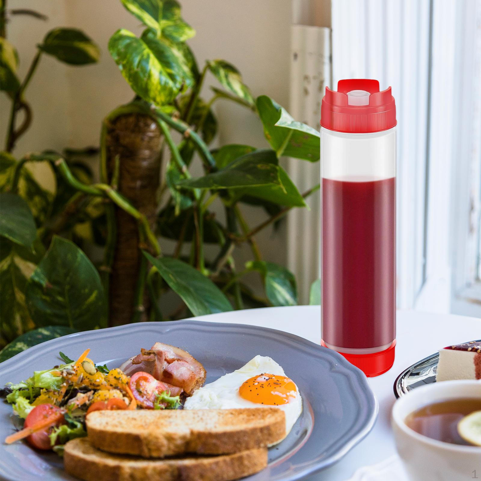 

3 штуки бутылочки для приправ с крышкой, диспенсер для соуса для бургерной красный